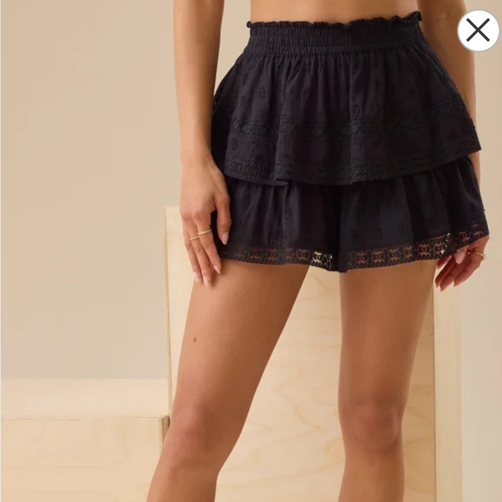 American Eagle Outfitters Gray Shorts with Lace Detail